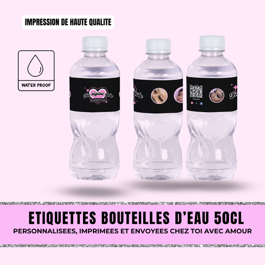 Etiquettes de bouteilles d'eau personnalisées Photo Dump