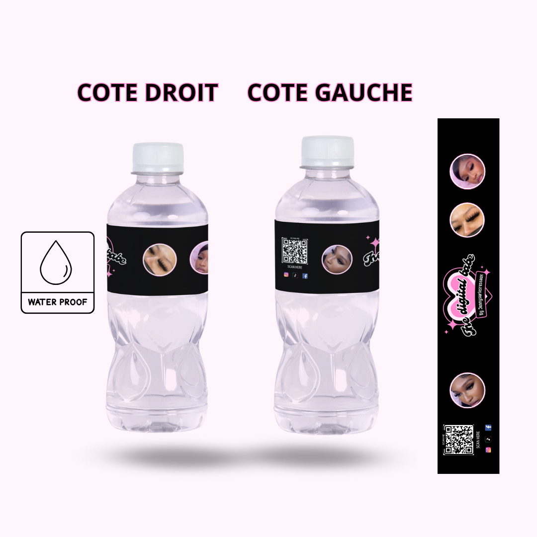 Etiquettes de bouteilles d'eau personnalisées Photo Dump