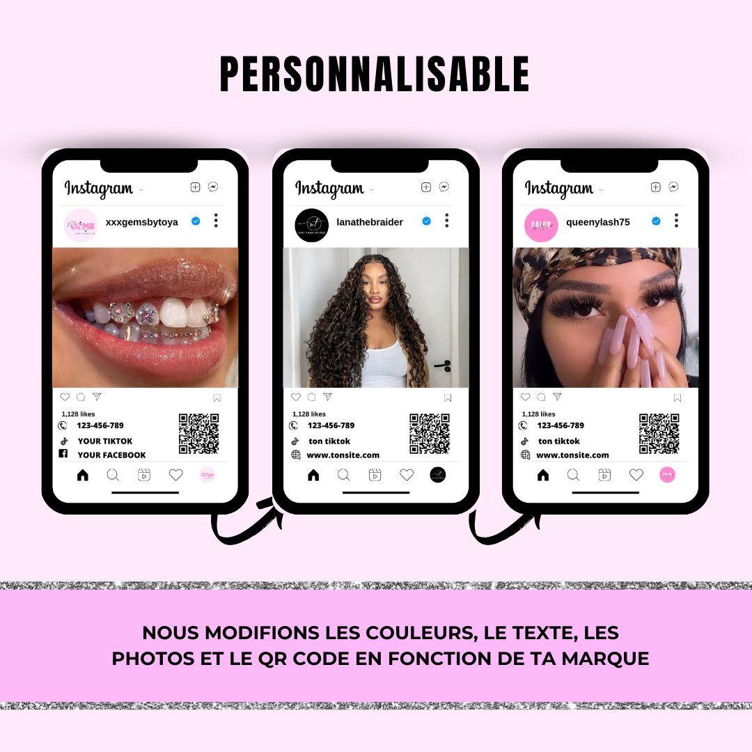 Cartes Insta Call me Baby (cartes de visite)