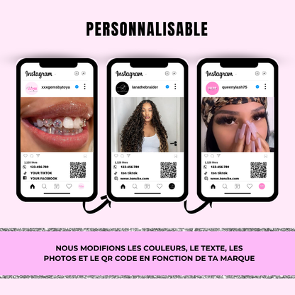 Cartes Insta Call me Baby (cartes de visite)