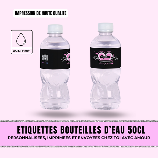 Etiquettes de bouteilles d'eau personnalisées