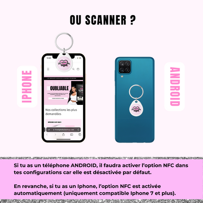 Porte-clés personnalisé intelligent (smart tap keychain)